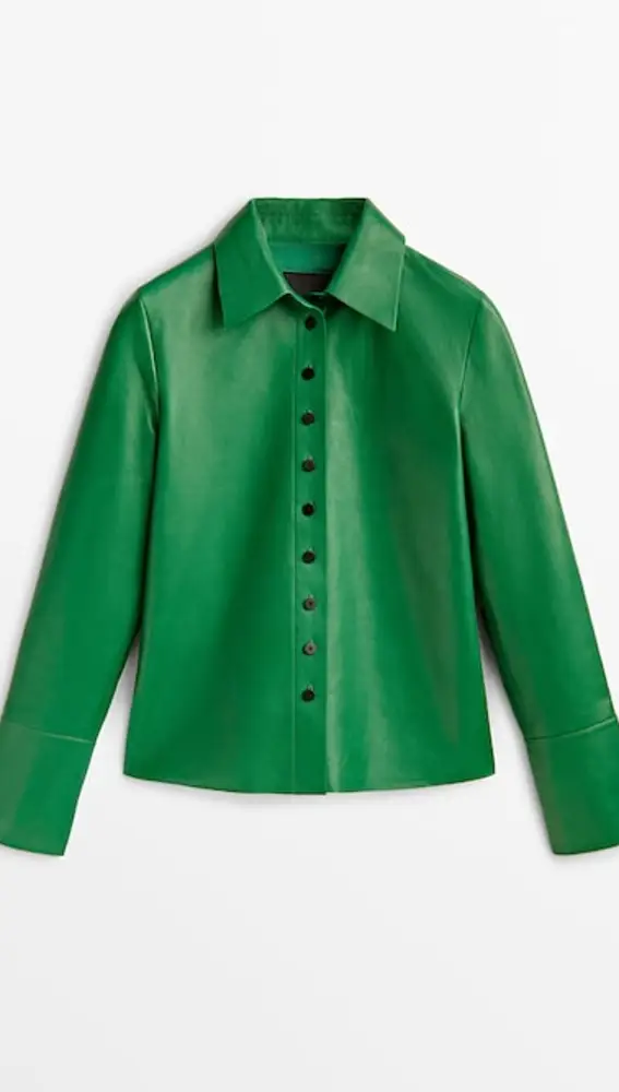 Camisa piel napa verde