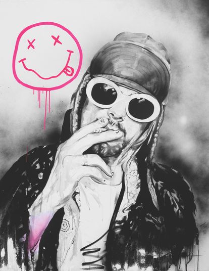 Kurt Cobain, retratado por Maseda.