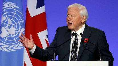 David Attenborough durante la ceremonia de apertura de la COP26 en Glasgow, el 1 de noviembre de 2021.