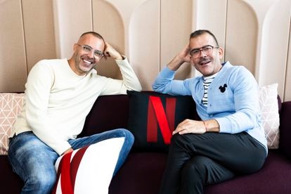 Óscar Cornejo y Adrián Madrid, en las oficinas de Netflix en Madrid. 