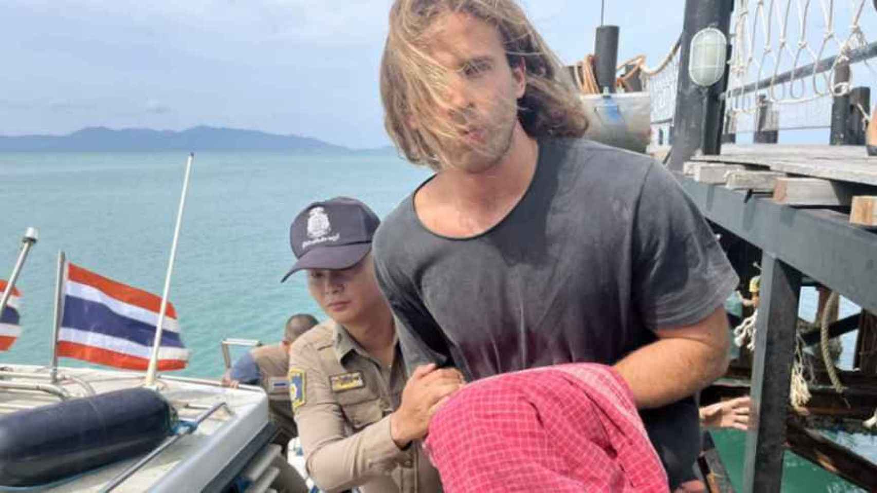 Daniel Sancho el día que fue detenido en Tailandia.