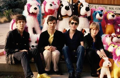Talking Heads en diciembre de 1977 en Hollywood, California. Luego tirarían para el CBGB neoyorquino.